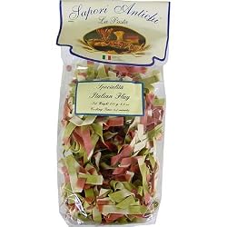 Sapori Antichi Italian all natural organic multicolor tagliatelle Italian flag colors 8 oz bag