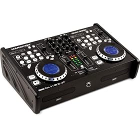 Marathon Dcm-3000 All In One Dual CD Player Mixer Station, MP3 ID Tag Folder Search, Scratch, Brake, Reverse, Dual USB/Dual SD, Anti Shock