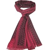 Women's Extra Fine Merino Wool Shawl Wrap/Stole -Beautiful Polka Dot Striped Ladies Scarf - Made in Scotland