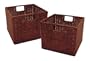 Winsome Wood Leo Storage Baskets, Set of 2,Walnut Finish