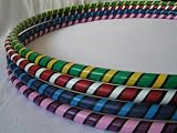 Weighted Hula Hoop for Exercise and Fitness - Colorful Vinyl Tapes