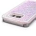 Galaxy S7 Edge Case, VEGO Glitter Flowing Liquid Bling Transparent Sparkle Floating Hard Case Cover for Samsung Galaxy S7 Edge (Pink)