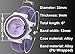 Top Plaza Fashion Women's Cuff Watch, Round Case PU Leather Band, Purple