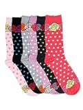 Womens Poly Blend Soft and Stretchy Crew Pattern Socks are comfortable and easy to wear all day. Available in size of 9-11. Value Assorted 6-Pack. ( 12+ designs )