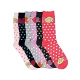 Women's Poly Blend Soft and Stretchy Crew Pattern Socks are comfortable and easy to wear all day. Available in size of 9-11. Value Assorted 6-Pack. ( 12+ designs )
