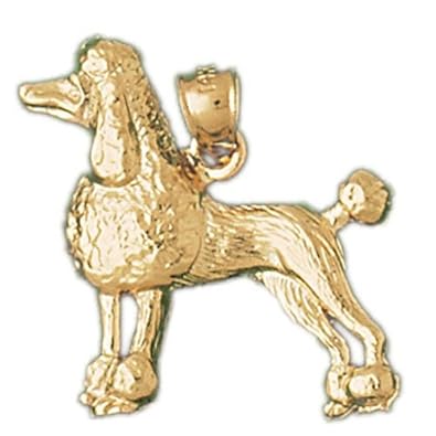Cheap Girls Jewelry Dazzlers Solid 14k Gold Poodle Dog Charm Pendant Available in three colors from jewelsberry (weights: 3.2 grams only) For Sale