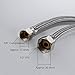 KES IUS2032-P2 Faucet Connector, Braided UV-resistant polymer fibers Supply Hose 9/16-24 UNEF Thread x G 1/2 Female Straight Thread, 32
