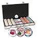 Da Vinci Set of 300 Welcome To Las Vegas Poker Chips w/Aluminum Case & Dealer Button