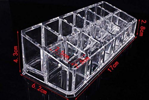 Acrylic Lipstick Organizer & Beauty Container 12 Space Storage
