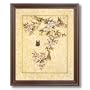 Asian Flowers Butterfly Japanese Wall Decor Contemporaary Picture Framed Art Print