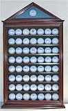 57 Golf Ball Display Case Shadow Box Wall Cabinet Holder Rack w/ 98% UV Protection