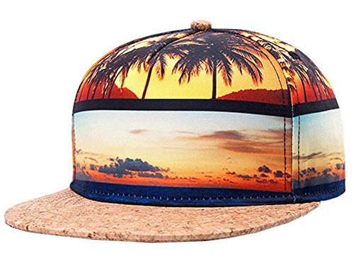 LATUD Men Hip Hop All Over 3D Print Flat Panel Flex Fit Snapback Trucker Cap Hat, Color, One Size