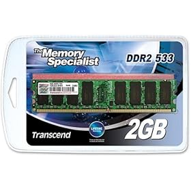 【クリックで詳細表示】Transcend 2GB DDR2 533 DIMM (128Mx8/CL4) TS256MLQ64V5U