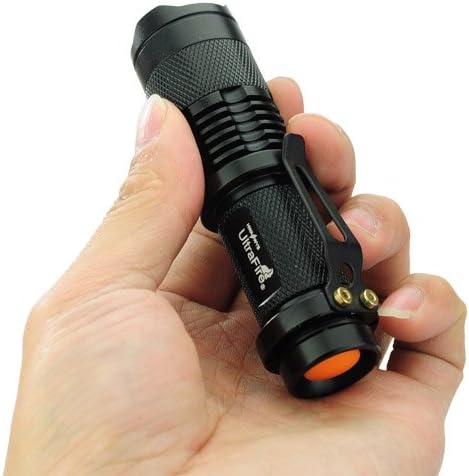 Mini CREE Q5 LED Flashlight 7W 300LM Torch Adjustable Focus Zoom Light Lamp (L29912)