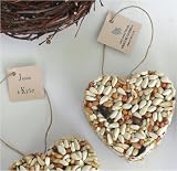 Bird Seed Heart Wedding Favors, Bridal Shower Favors, Centerpiece Favor Decorations (Qty. 50)