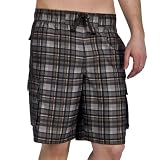 Mossimo Plaid Volley Shorts - Olive