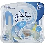Glade PlugIns Scented Oil Refills, Clean Linen, 3 ct, 2.01 fl oz