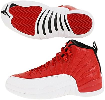 Nike's Mens Air Jordan 12 Retro "Gym Red" Gym Red/White-Black Leather 8D(M)US