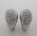 Estate Boucheron 18k White Gold Diamond Earrings