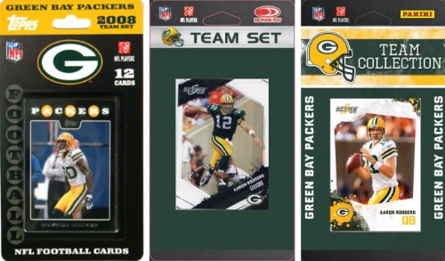 NFL Green Bay Packers 3 Different Licensed Trading Card Team Sets