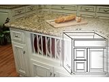 Arlington White V3021DL - Single Door / Double Drawer Left