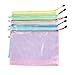 uxcell a13041600ux0390 Netting Decor A4 Paper Document File Holder Zipper Bags Assorted Color (Pack of 5)