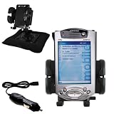 HP iPAQ h3970 / h 3970 Auto Bean Bag Dash Holder with Car Charger - Uses Gomadic TipExchange