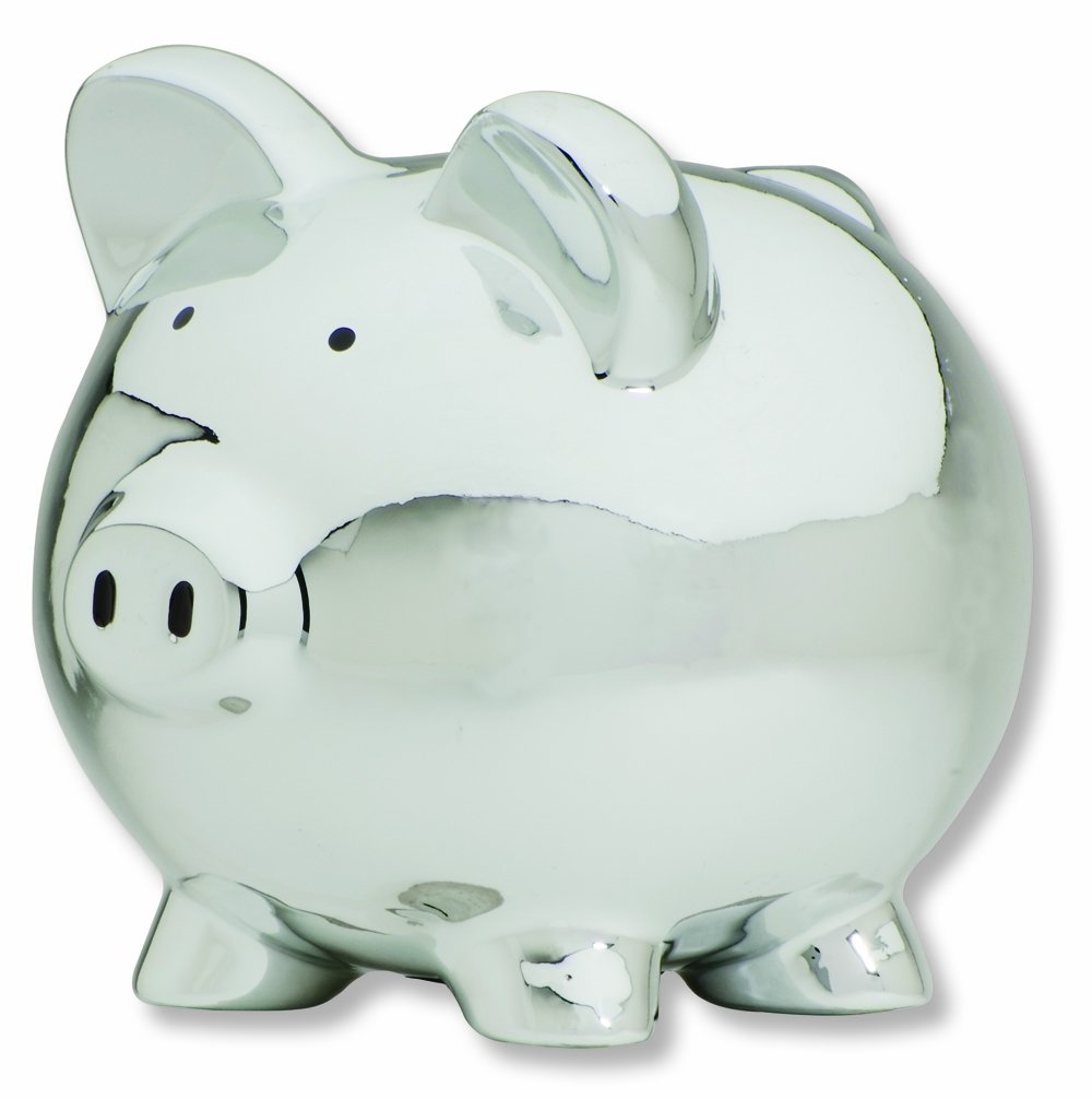 Carters Smiley Happy Piggy Bank Silver Silver One Size | eBay