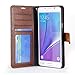 Galaxy Note 5 Case, ACEABOVE Galaxy Note 5 Wallet Case Premium Leather Case with Stand Flip for Samsung Galaxy Note 5 (Dark Brown)