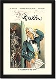 Framed Art Poster 20x30, Puck Magazine: A Skeleton of His Own