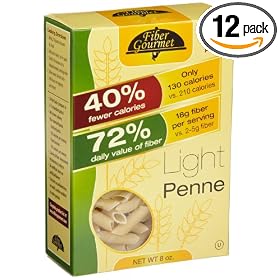 Fiber Gourmet Light Penne, 8-Ounce Boxes (Pack of 12)
