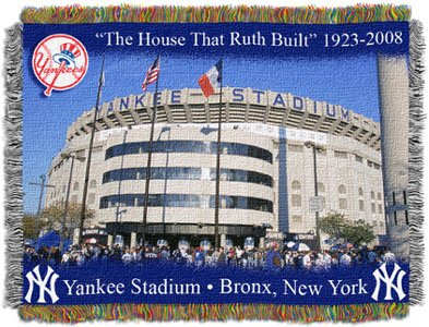 Last Year at YANKEE STADIUM 2008 Afghan THROW BLANKET New Gift