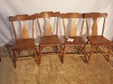 Four Maple Side Chairs with Vase Splats, #bu52