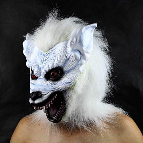 Scary Wolf Mask By Crazy Halloween Mask [White]
