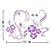 IDS Butterfly Vine Flower Wall Art Stickers, Decals - Purple