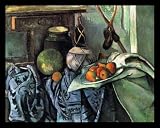 Paul Cézanne (Still Life with Eggplant) White Wood-Mounted Art Poster Print - 11