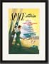 Black Framed/Matted Print 17x23, Space Stories: Rocket Ship Sabotage