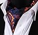 SetSense Men's Floral Paisley Jacquard Woven Self Cravat Tie Ascot