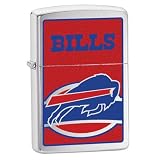 Zippo NFL Bills Lighter (Silver, 5 1/2 x 3 1/2 cm)