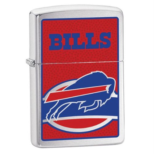 Zippo NFL Bills Lighter (Silver, 5 1/2 x 3 1/2 cm)