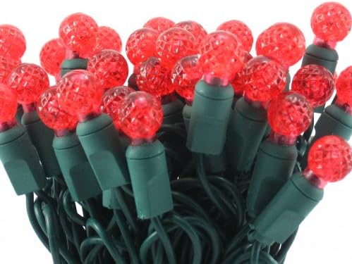 On Sale! Red LED G12 Mini Christmas Light Set, Set of 50 bulbs per/set, Professional Grade