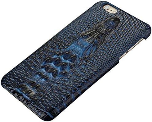 FLT® iPhone 6 6s Hot Cool 3D Soft Genuine Leather Crocodile Skin Back Cover Phone Case for 6Plus 6sPlus brand fashion shell (Blue for iPhone 6 6s)