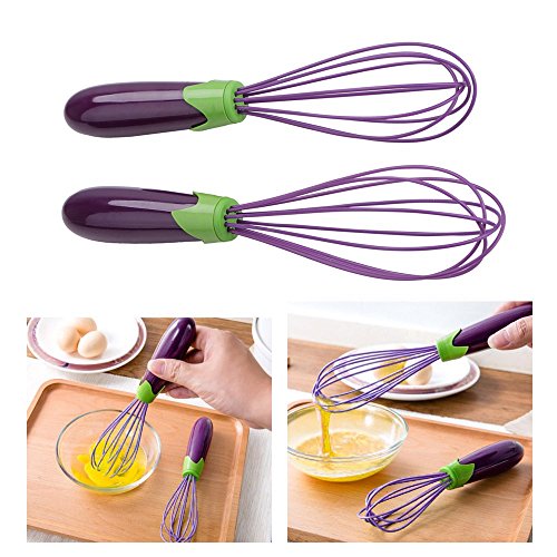 Ogori Silicone Whisk Set 10-inch and 8-inch Guarantee, Egg Beaters Eggbeater Whisk Mixer Egg Cook Tools Kitchen Blender