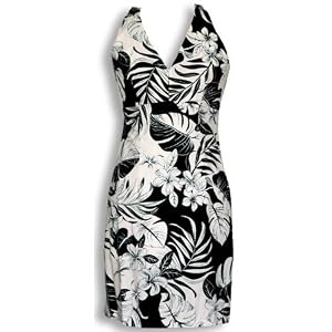 Sexy Halter Dress - Fancy Garden Hawaiian Aloha Crisscross Back Fitted Halter Sun Dress - Regular and Plus Size