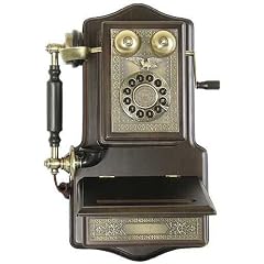 Retro-Wandtelefon 1907 - Nostalgietelefon im Retrodesign mit Drehkurbel