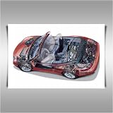 Produkt-Bild: PORSCHE 911 CARRERA CABRIOLET Kunstdruck als Leinwandkopie, Gr&ouml;&szlig;e A1 POSTER