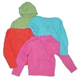 Little Girls' Cable Knit Sweater with Hood