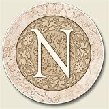 AutoCoaster ~ Monogram initial N ~ Tile Drink Coaster for car cupholder - cod...