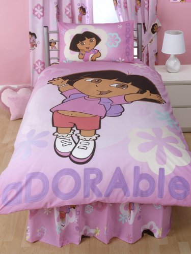Dora Totally Adorable Single Panel Duvet Set