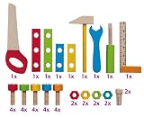 Eichhorn 100001844 - Werkbank inklusive Zubehör, 49-teilig - 19x42x39cm -